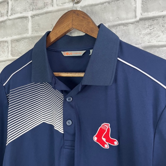 C-Buk Cutter & Buck x Boston Red Sox Performance Stretch Polo Shirt Mens Large - Picture 2 of 8